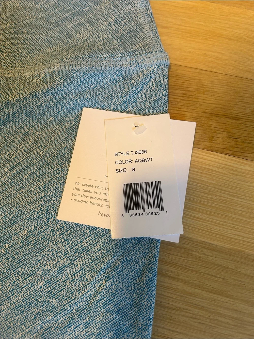 NWT Beyond Yoga Light Blue Space Dye Leggings